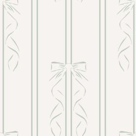 Pre-Order Bow Stripe Cream and Muted Sage