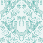 Pre-Order Lucky Horseshoe Floral with Bows Aqua