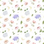Pre-order Cute Pastel Watercolor Floral Design Hand Painted With Peonies Hydrangea and Eucalyptus