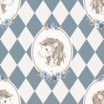 Pre-Order Amber Horse In Blue Harlequin