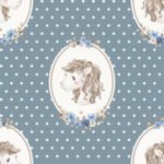 Pre-Order Amber Horse In Blue Small Dots