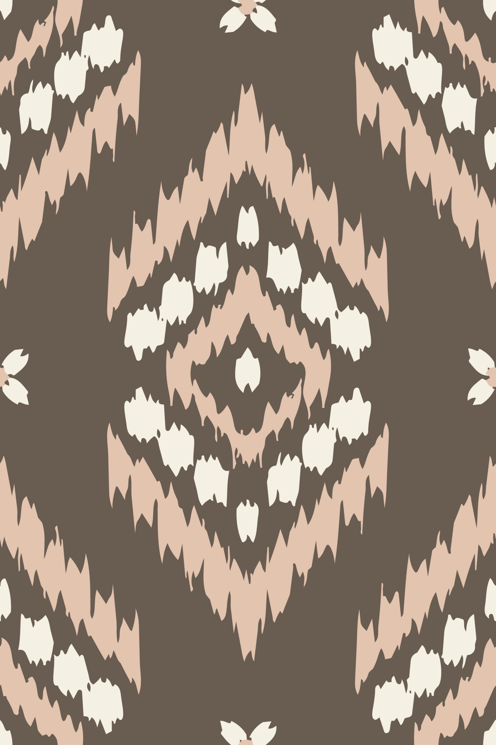 Boho-Hand-drawn-Ikat-tribal-abstract-geometric-in-cream-and-orange-on-brown.png