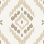 Pre-Order Boho Hand drawn Ikat Tribal Abstract Geometric in Earthy Beige and Brown