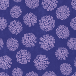 Pre-Order Block Print Style Purple Hydrangea Clusters
