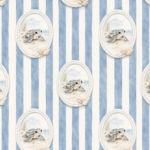 Pre-Order Hamptons Framed Turtle On Stripes