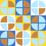 Pre-Order Geometric Quarter Circle Tiles Cinnamon Skies