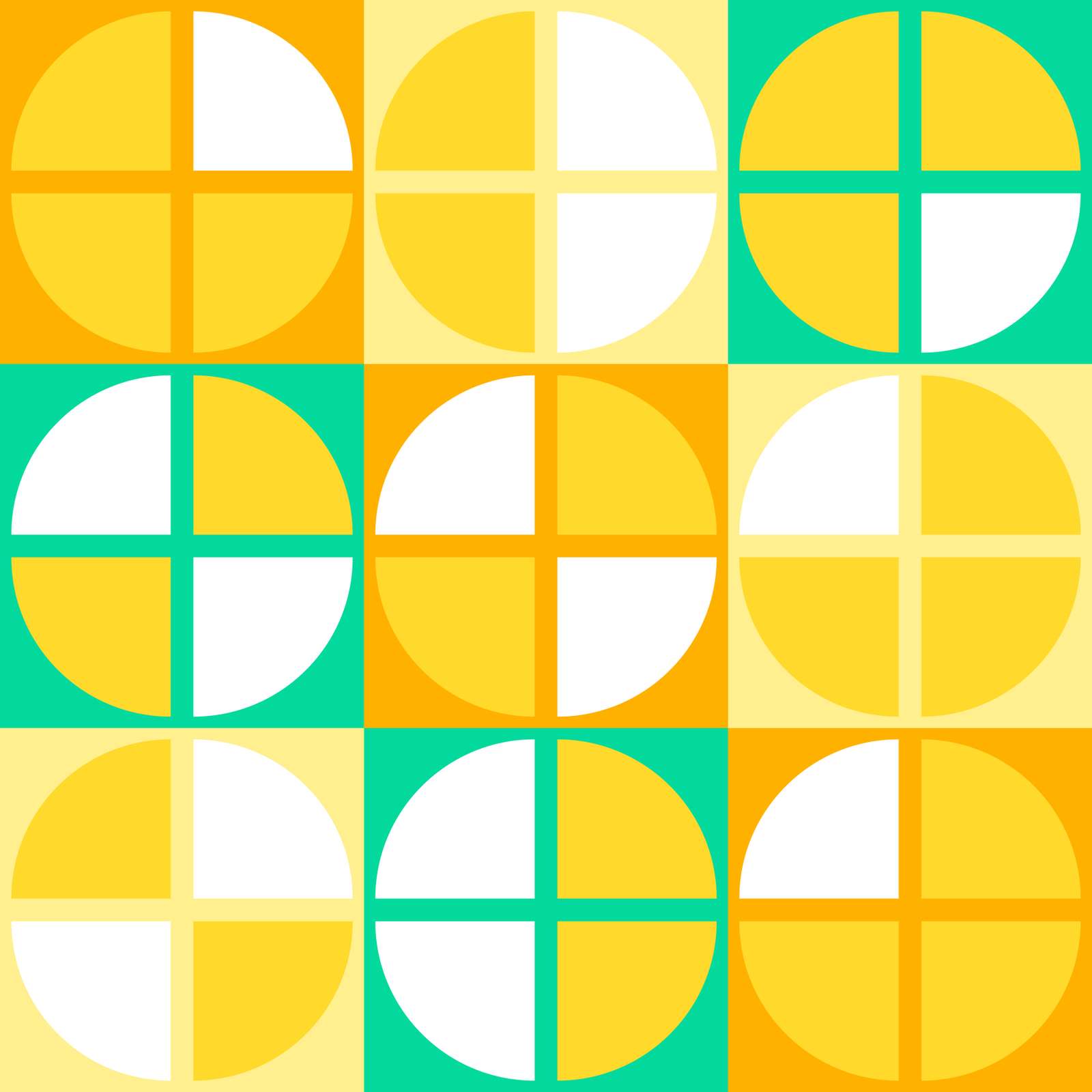 Geometric-Quarter-Circle-Tiles_honey-lemon-yellow-pale-yellow-vivid-jade-white-6in-300dpi.png
