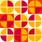 Pre-Order Geometric Quarter Circle Tiles Heatwave
