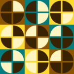 Pre-Order Geometric Quarter Circle Tiles Twilight Café