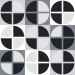 Pre-Order Geometric Quarter Circle Tiles Cinema Noir