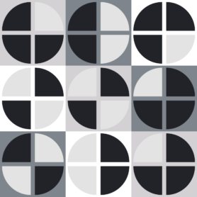 Pre-Order Geometric Quarter Circle Tiles Cinema Noir