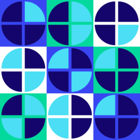 Pre-Order Geometric Quarter Circle Tiles Seaglass Sorbet