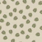 Pre-Order Elegant Botanical Fern Fronds Tossed Woven Texture Minimal Ivory Olive Moss