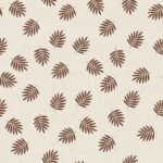 Pre-Order Elegant Botanical Fern Frond Tossed Woven Texture Minimal Beige Sepia Brown