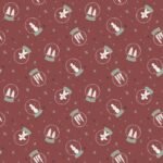 Pre-Order Snow Globe Christmas Pattern Cranberry Red