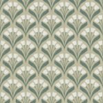 Pre-Order Art Nouveau Tulip Ogee in Sage and Teal