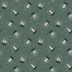 Pre-Order Snow Globe Christmas Pattern Sage Green Muted