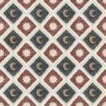 Pre-Order Dreamy Boho Celestial Ikat Style Moon and Sun Squares Ver B