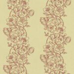Pre-Order Primrose Garland Floral Stripe Botanical Terra Cotta On Cream