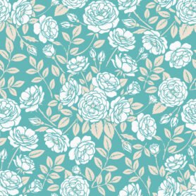 Pre-Order Romantic Wild Rose Cottagecore Aqua Green
