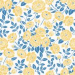 Pre-Order Romantic Wild Rose Cottagecore Honey Yellow and Blue