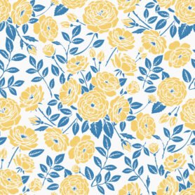 Pre-Order Romantic Wild Rose Cottagecore Honey Yellow and Blue
