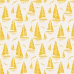 pre-Order Seaside Regatta With Seagulls Nautical Yellow And White