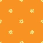 Pre-Order Minimal Playful Floral Small Sparse Flowers Orange Yellow