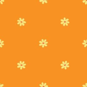 Pre-Order Minimal Playful Floral Small Sparse Flowers Orange Yellow