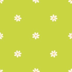 Pre-Order Minimal Playful Floral Small Sparse Flowers Lime Green White