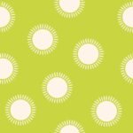 Pre-Order Bold Scattered Suns Two Tone Pop Art Sunburst Lime Green Off White