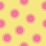 Pre-Order Bold Scattered Suns Two Tone Pop Art Sunburst Soft Yellow Pink