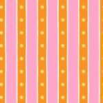 Pre-Order Playful Retro Modern Circus Stripes With Stars Pink Orange