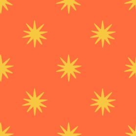 Pre-Order Sunburst In Spot Repeat Joyful Circus Stars Red Yellow