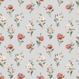 Pre-Order Grandmillennial Floral Dusty Blue 4 Medium