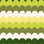 Pre-Order Maximalist Scallop Stripes Dopamine Decor Green Yellow Off White