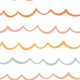 Pre-Order Scalloped Stripes in Pastels and White
