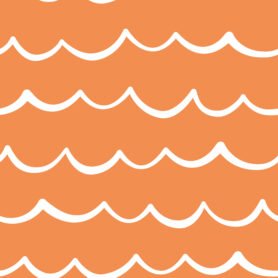 Pre-Order Scalloped Stripes in Orange and White