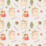 Pre-Order Xmas Bunnies on Neutral Linen