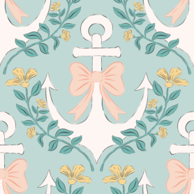 Pre-Order Anchor Bows Blue And Muted Coral