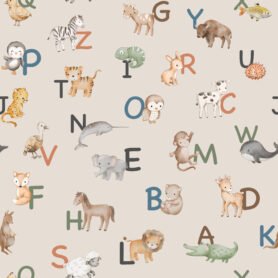 Pre-Order Animals Alphabet in Ecru