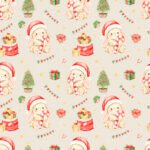 Pre-Order Cute Christmas Bunnies on Neutral