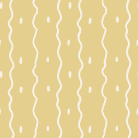 Pre-Order Butter Yellow Dotted Wavy Lines
