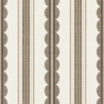 Pre-Order Coastal Cottage Vertical Stripes With Scallop Edges Light Beige