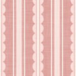 Pre-Order Coastal Cottage Vertical Stripes With Scallop Edges Pink