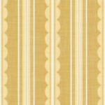 Pre-Order Coastal Cottage Vertical Stripes With Scallop Edges Yellow