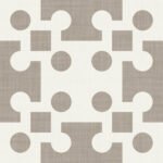 Pre-Order Modern Geometric Interlocking Shapes Taupe and Cream White