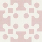Pre-Order Modern Geometric Interlocking Shapes Soft Blue and Cream White