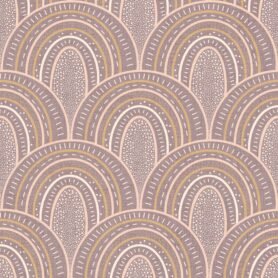 Pre-Order Boho Geometric Arch Rainbow Muted Berry Medium
