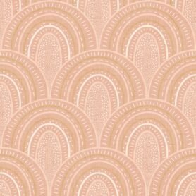 Pre-Order Boho Geometric Arch Rainbow Light Peach Medium